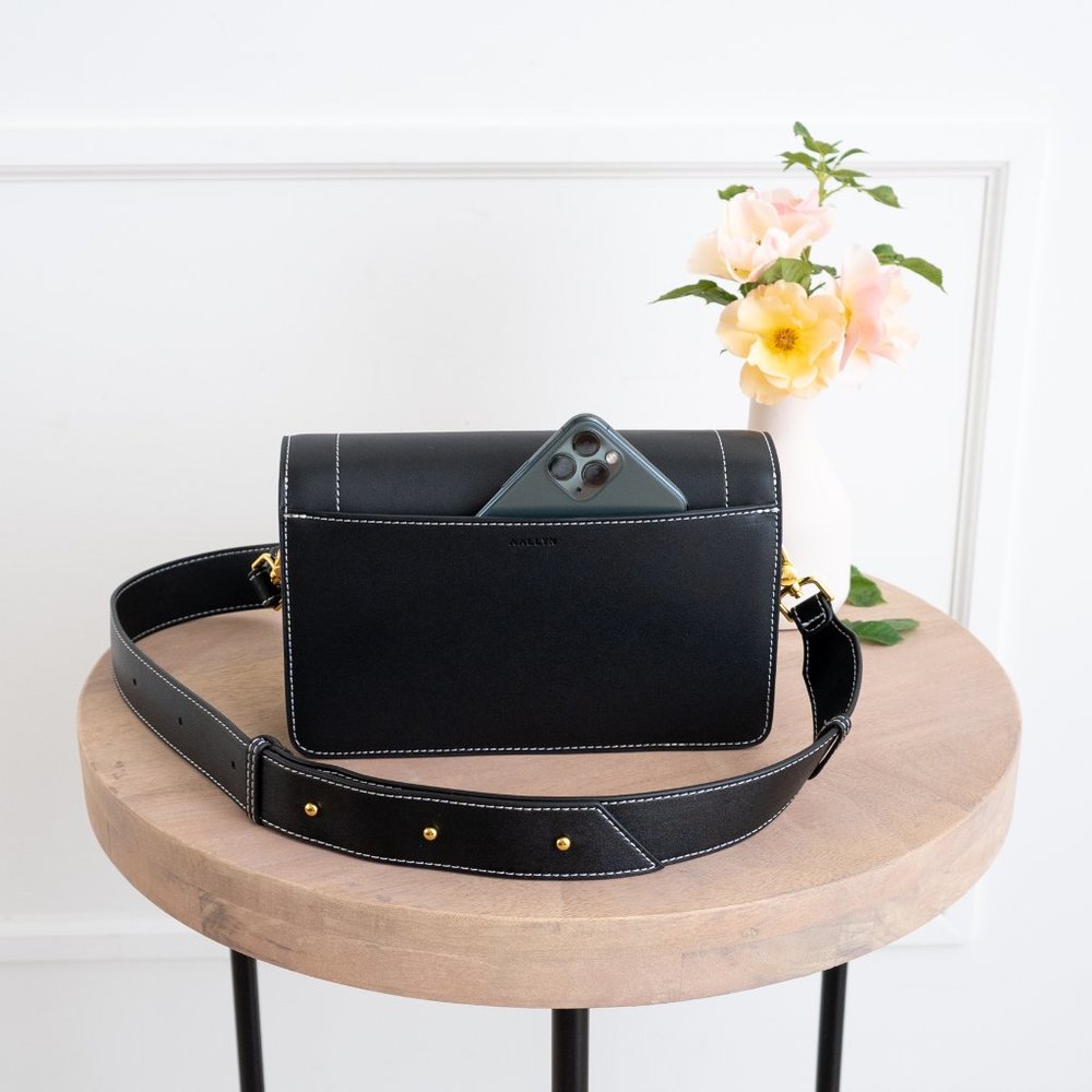 *NEW* Ingrid Crossbody / Shoulder Bag - Genuine Leather - Black - Picture 7 of 10